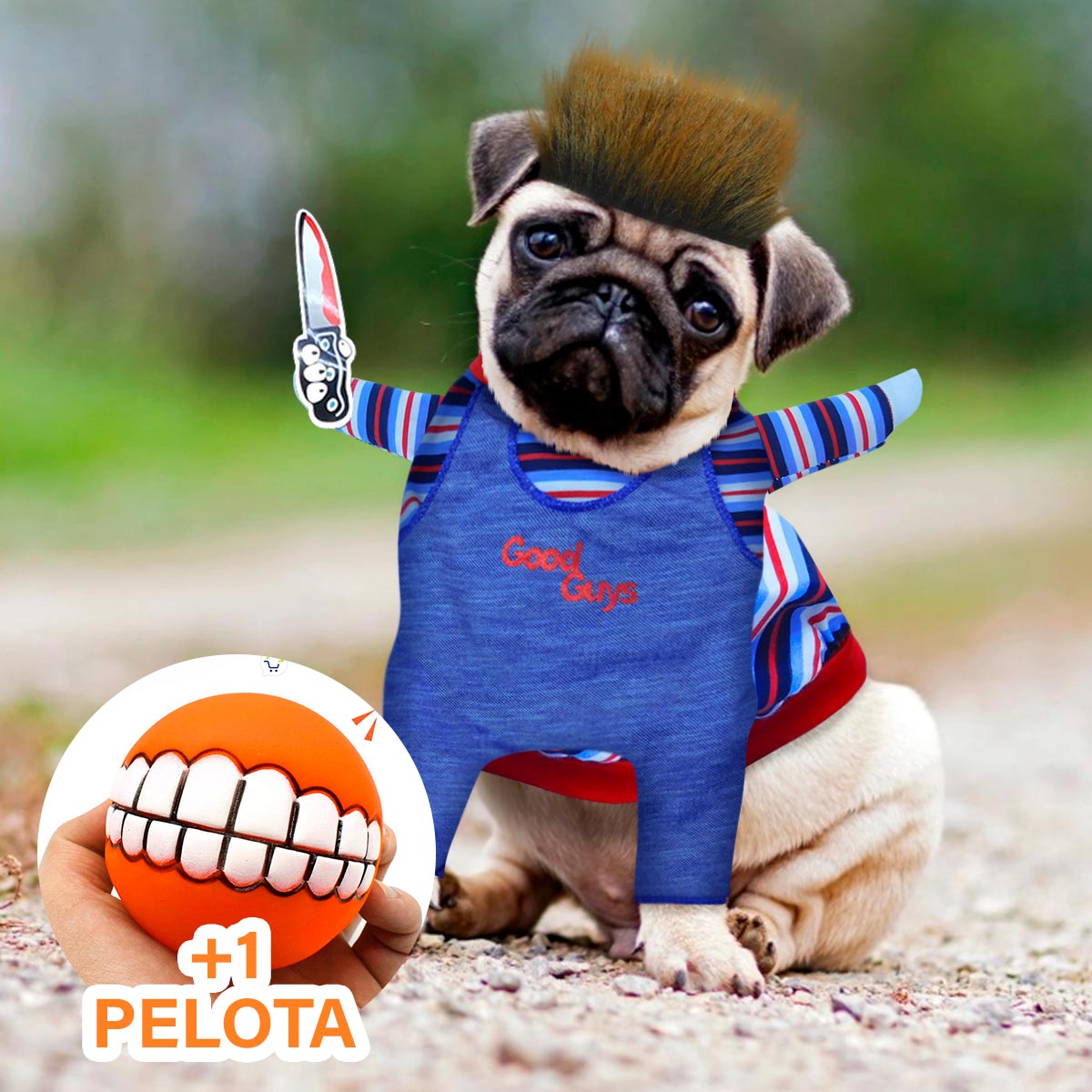 🐶😼 Disfraz Chucky para mascotas Perros Gatos🐾