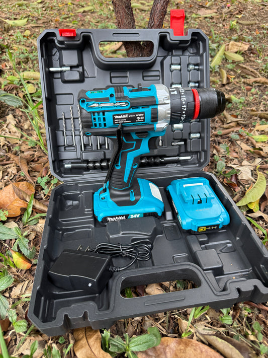 🔧 KIT TALADRO INALÁMBRICO 2 BATERIAS 24V 🛠