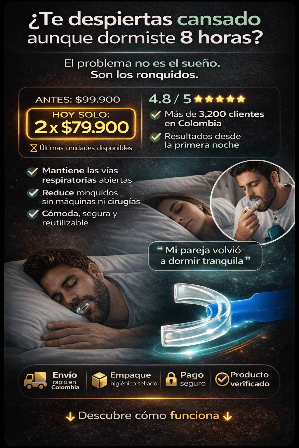 PROTECTOR BUCAL ANTI-RONQUIDO iMPORTADO