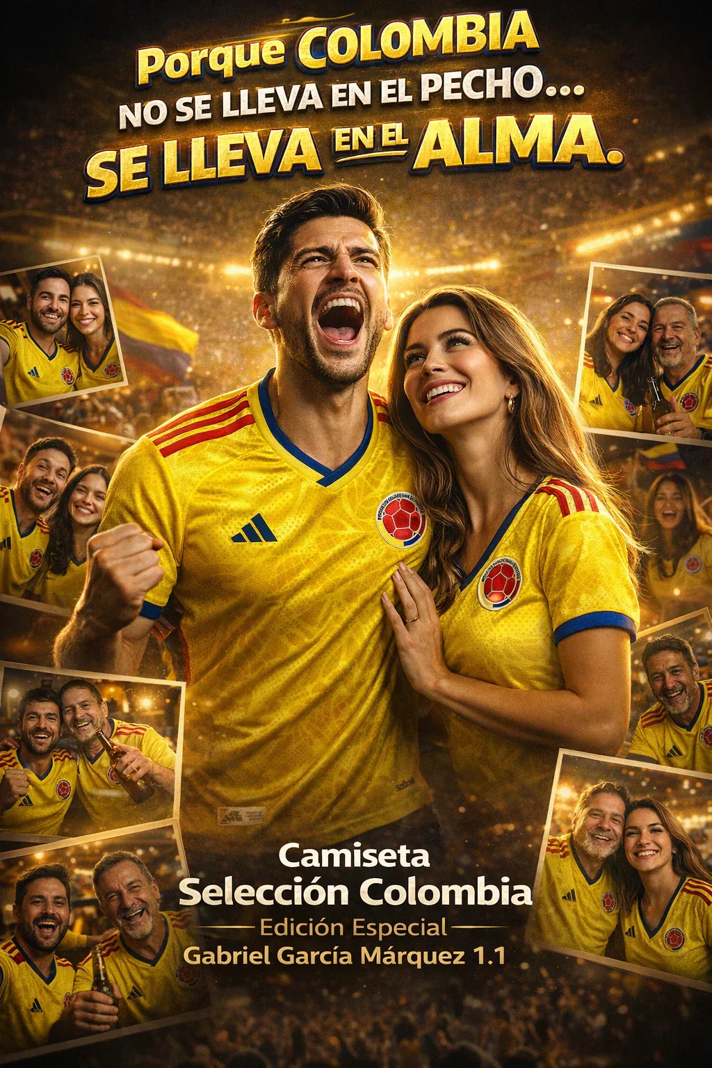 🔥 Camiseta Premium Selección Colombia 1.1- Edición Especial Gabriel García Márquez Termosellada🔥Solo hoy 50% OFF.