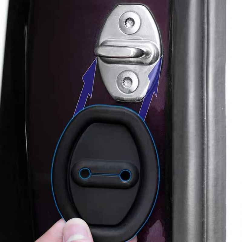 💥 Cubierta de silicona para la cerradura de la puerta del coche - Almohadilla amortiguadora de sonido (50% de descuento)